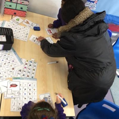 During parent partnership, leopards were looking at their phonics with their grown ups